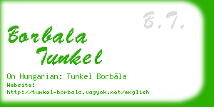 borbala tunkel business card