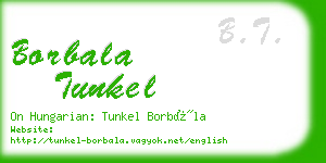 borbala tunkel business card
